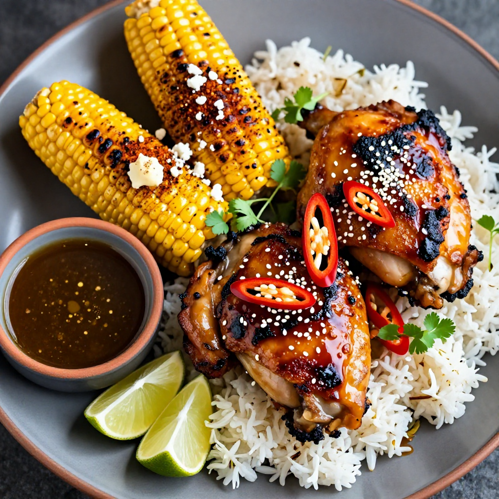 Asian Grilled Chicken and Corn