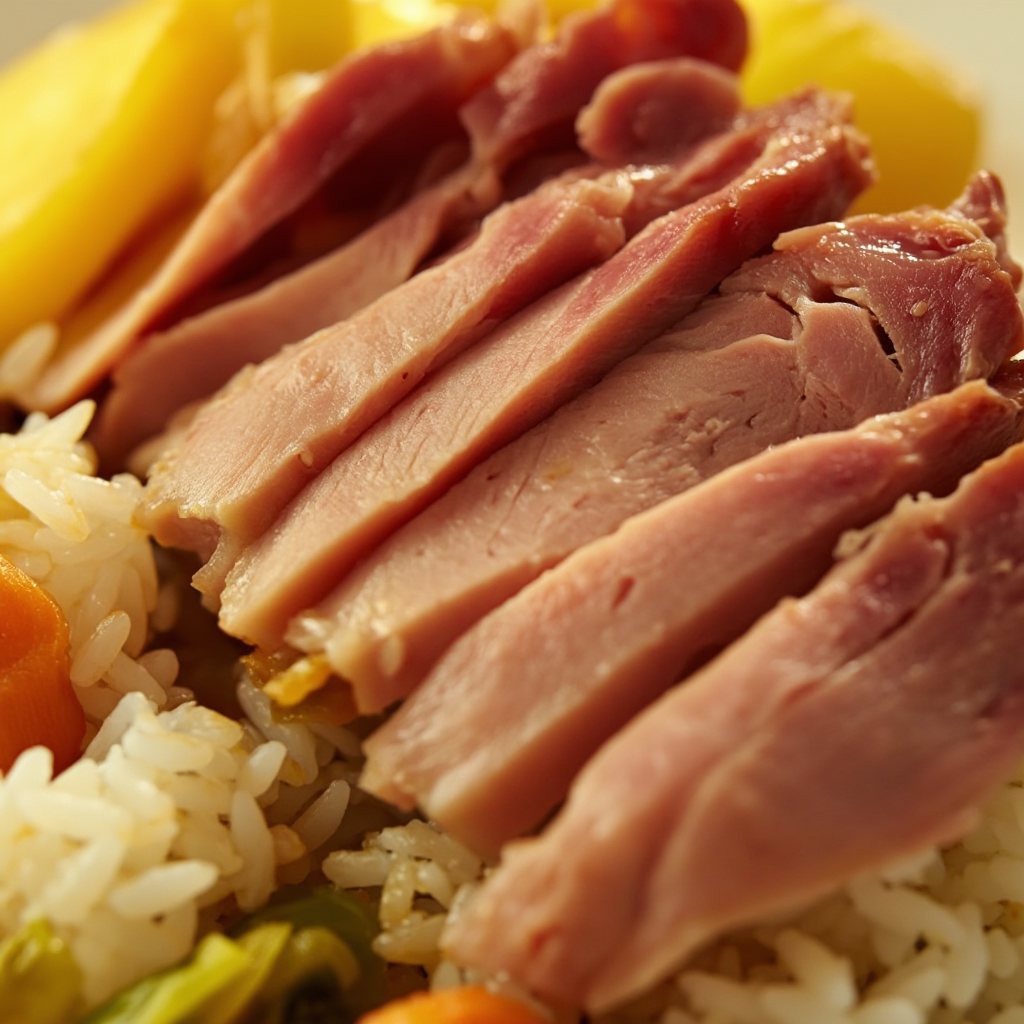 Baby Corn Ham and Jicama Stir Fry