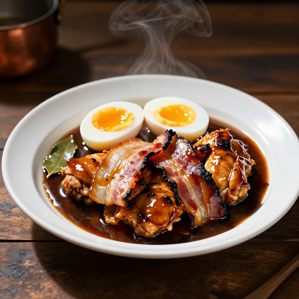 Bacon and Egg Chicken Adobo