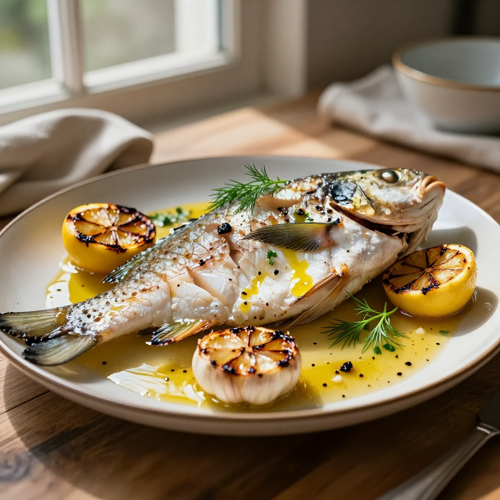 Baked Garlic Milkfish