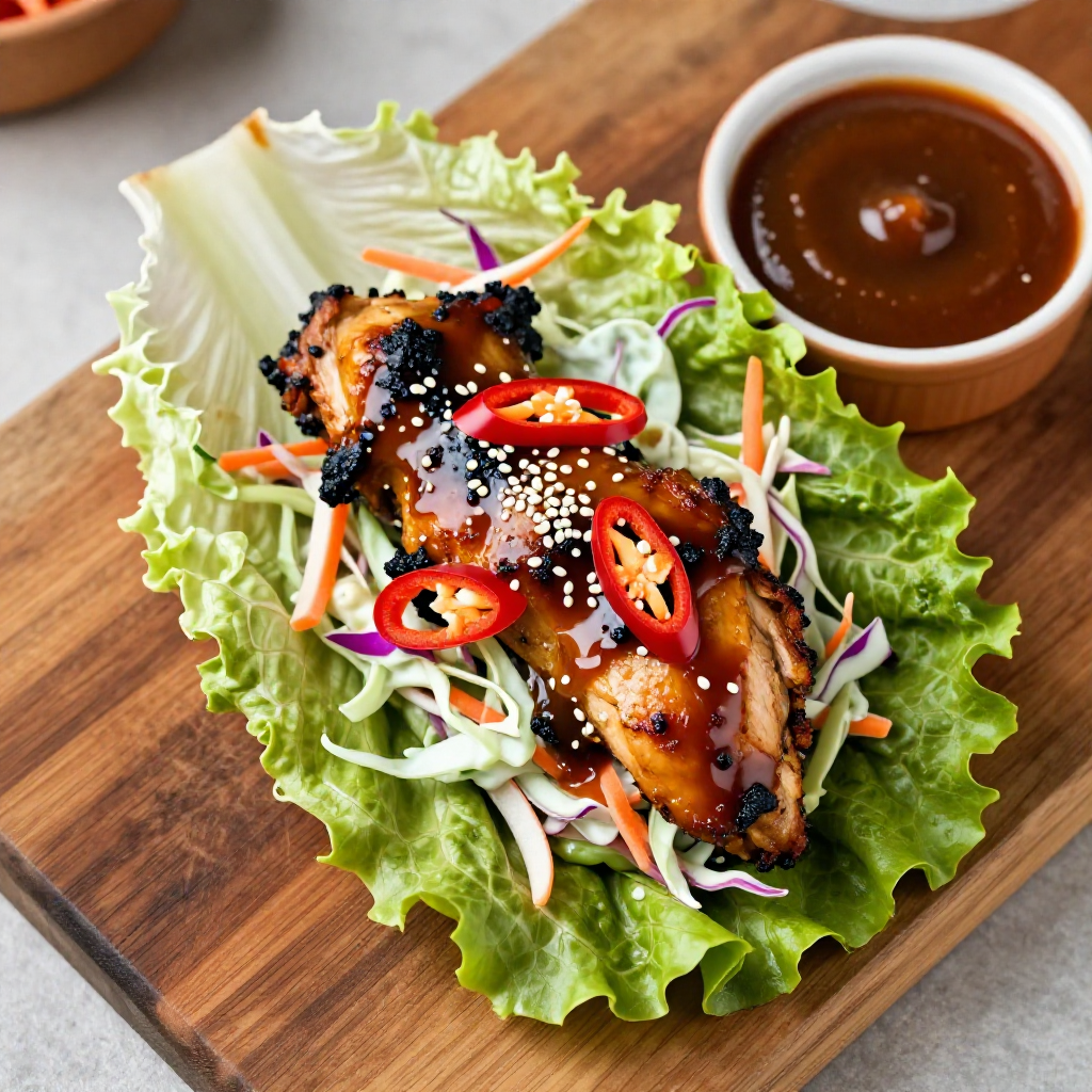 Barbecued Chicken Lettuce Wrap