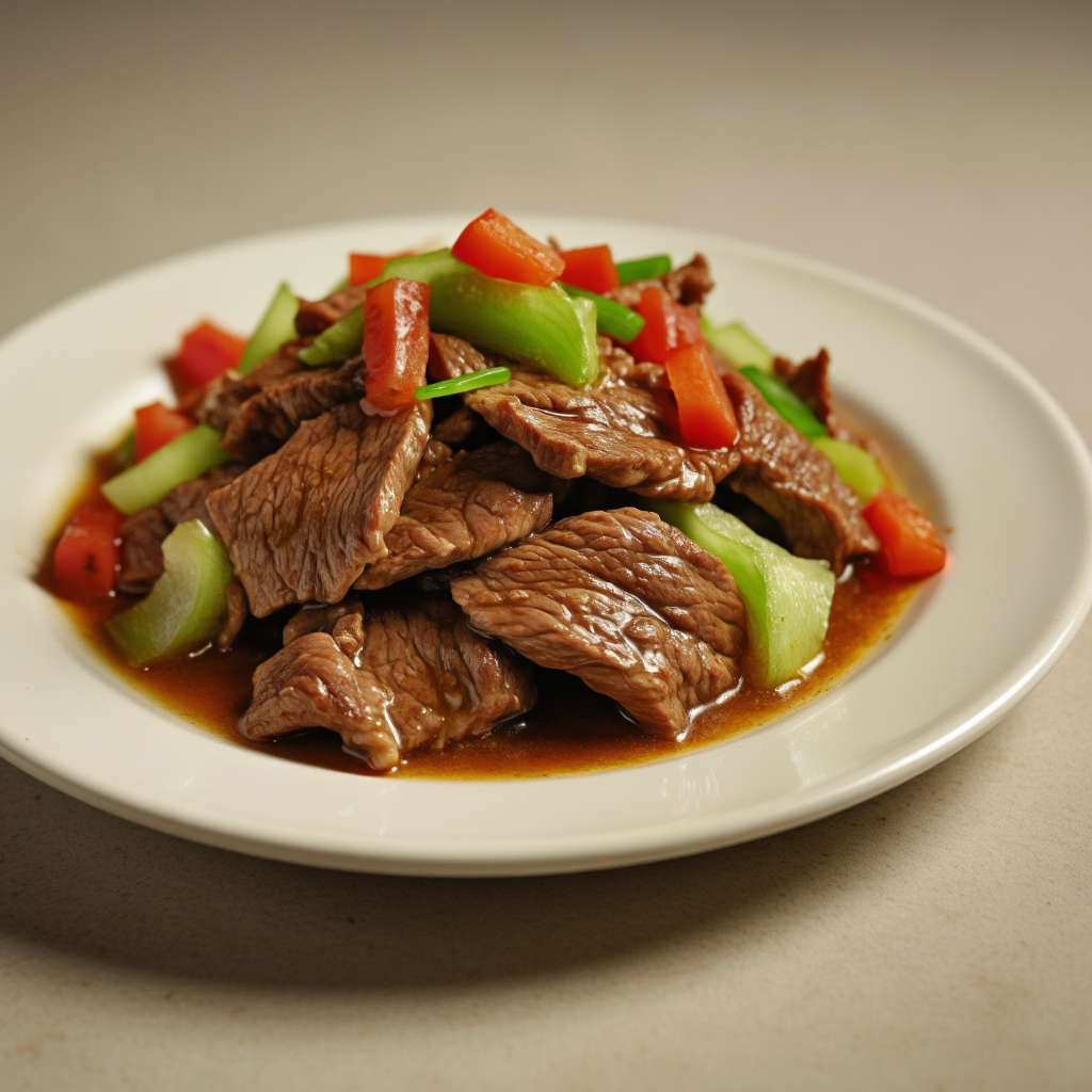 Beef Stir Fry with Chopped Broccoli