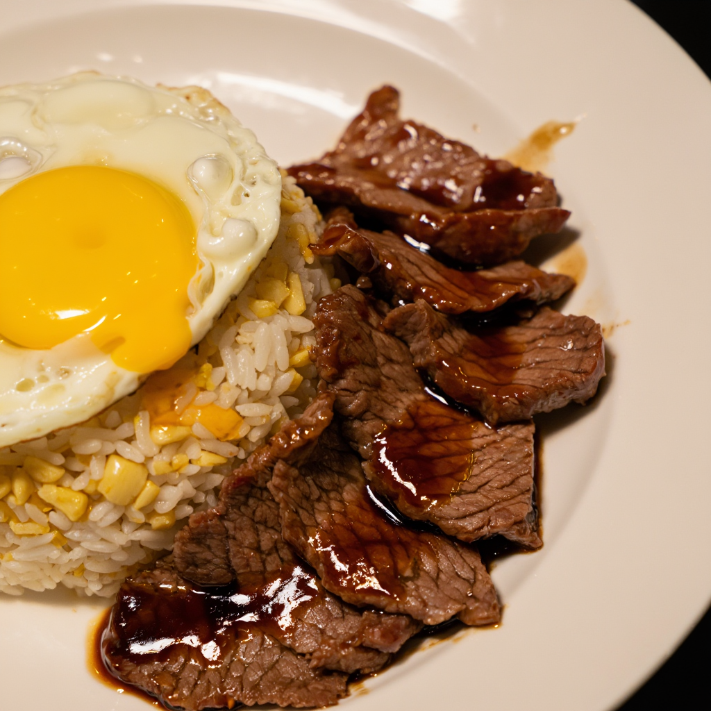 Beef Teriyaki Tapa with Fried Rice and Egg