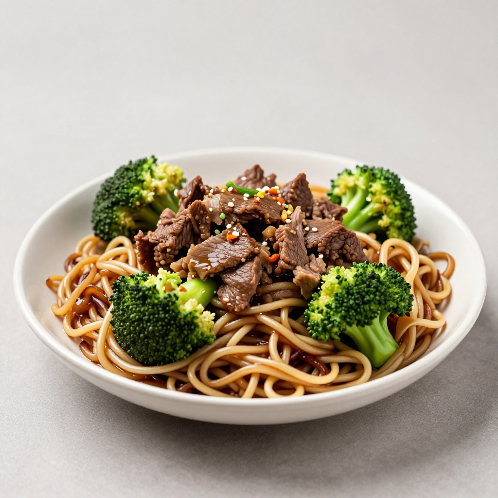 Lo Mein with Beef and Broccoli
