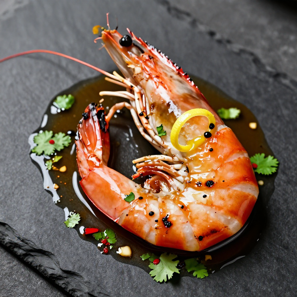 Beer and Cilantro Marinated Prawn