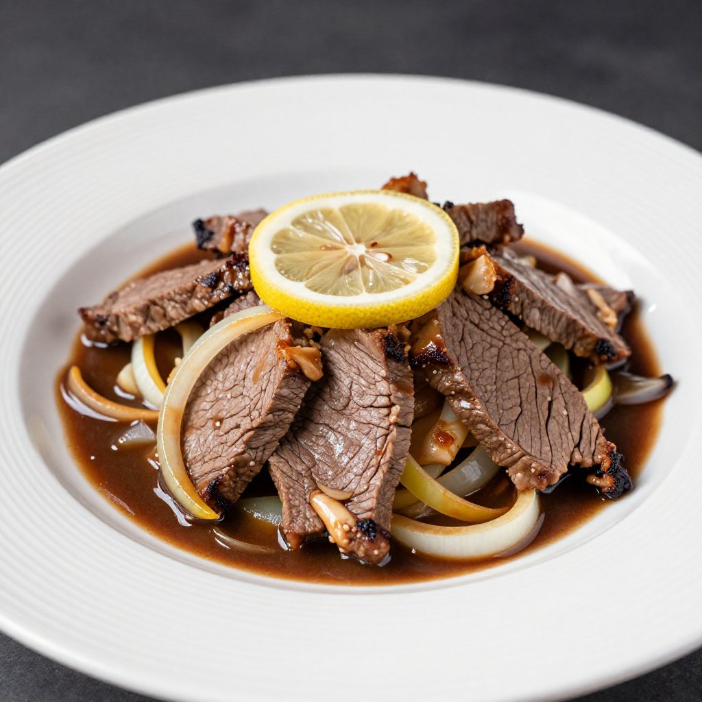 Bistek Tagalog (beefsteak)