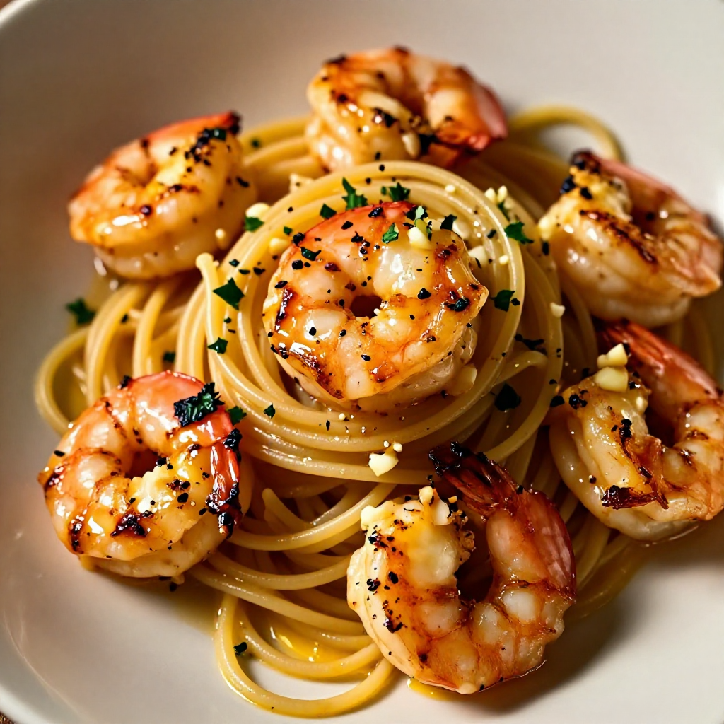 Butter Garlic Shrimp Pasta