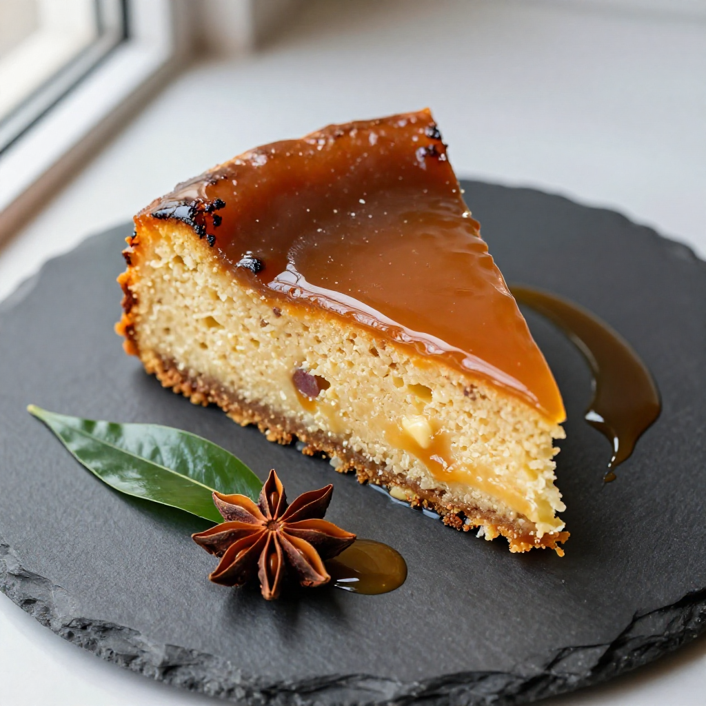 Cassava Cake with Custard Topping
