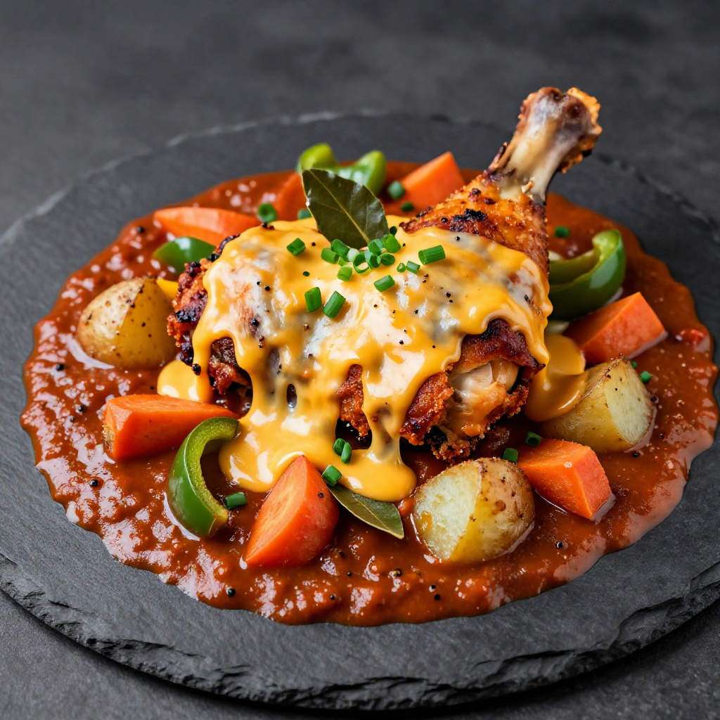 Cheesy Chicken Afritada
