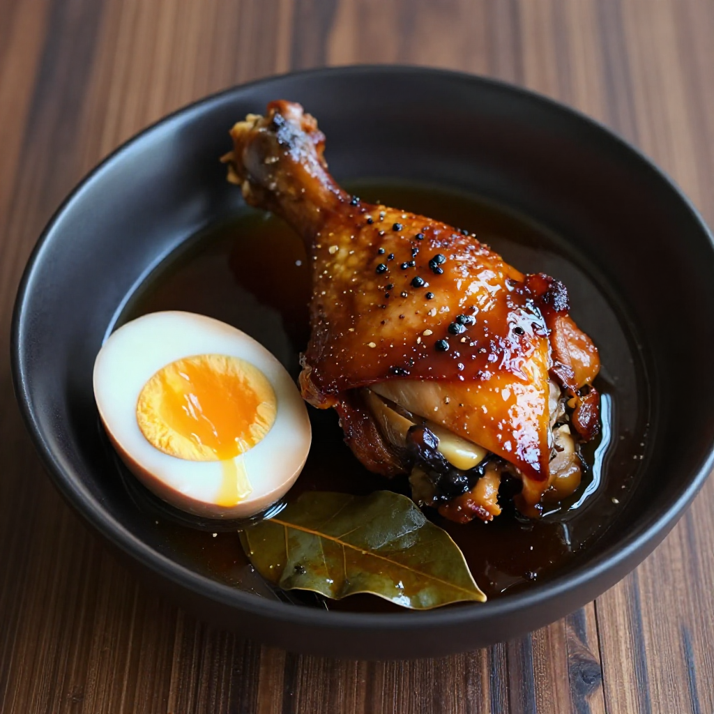 Chicken Adobo with Egg