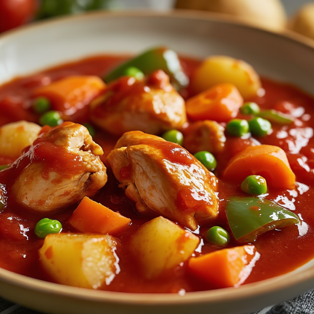 Chicken Afritada sa Gata