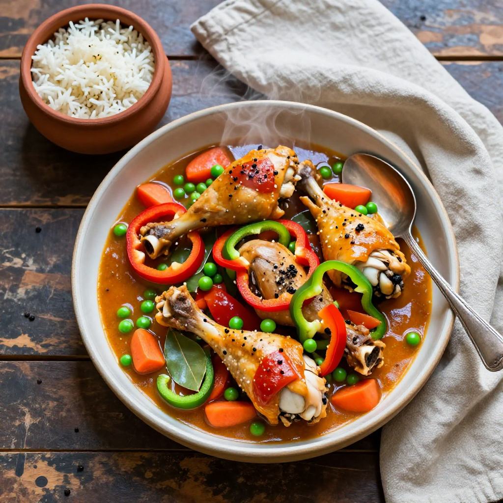 Chicken Afritada with Bell Pepper