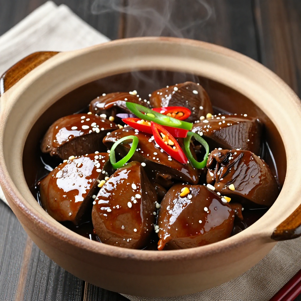 Chicken Liver and Gizzard in Oyster Sauce