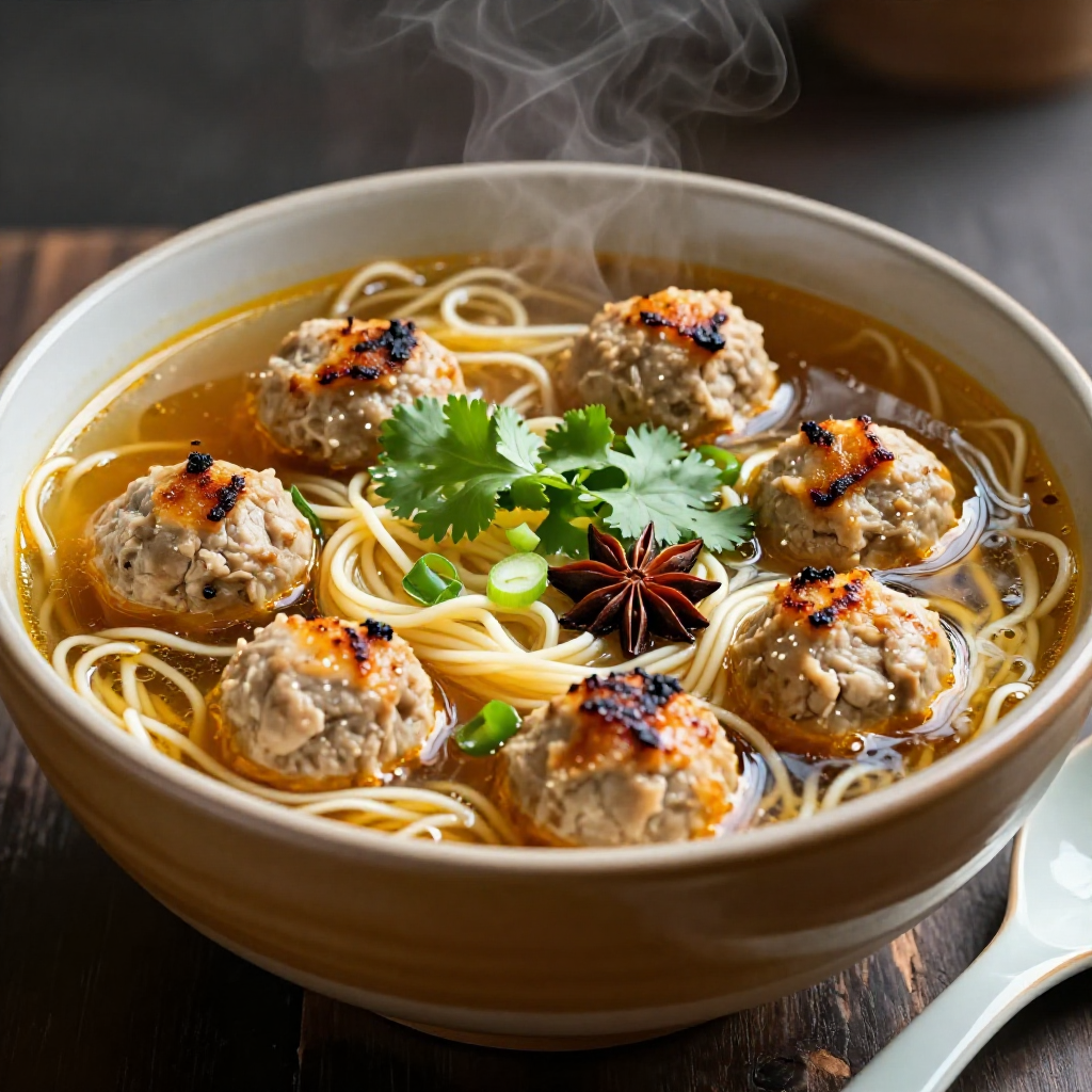 Chicken Meatball Noodle Soup