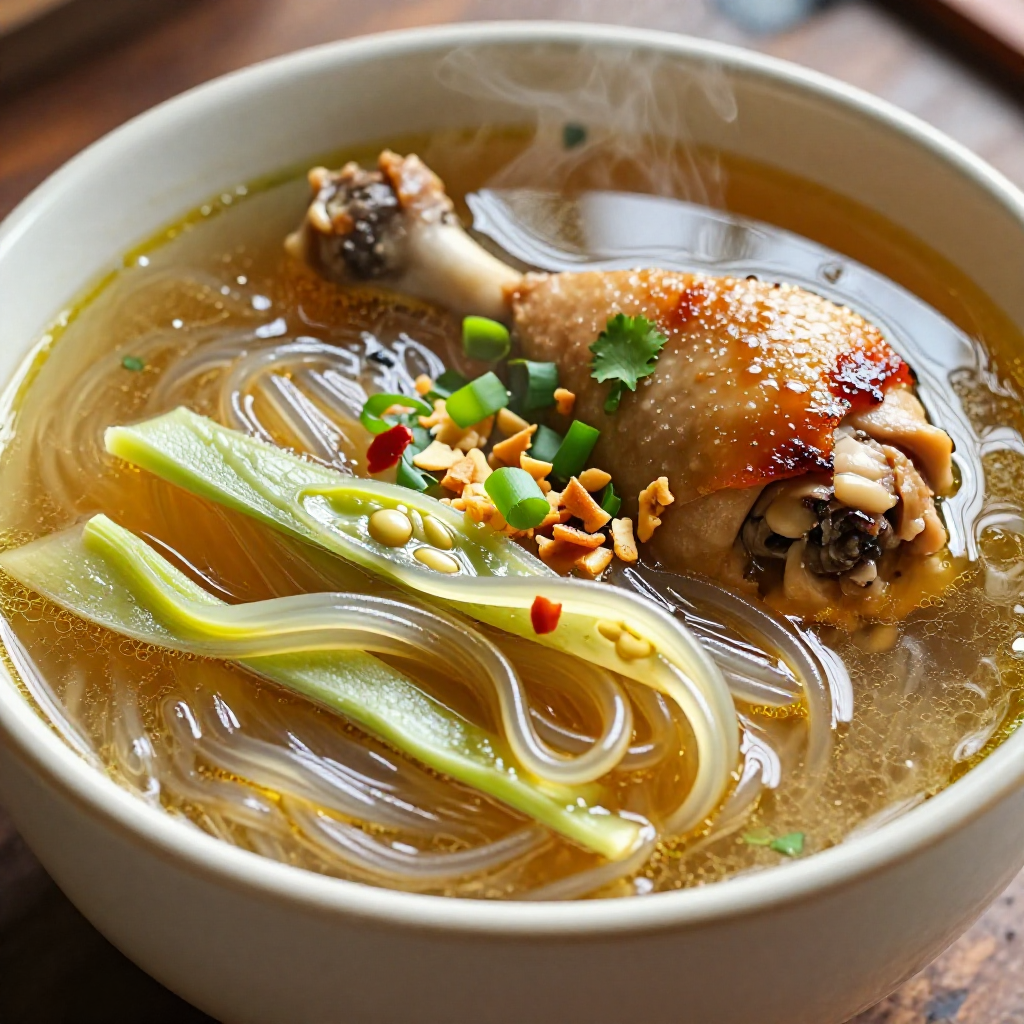 Chicken Sotanghon Soup with Patola