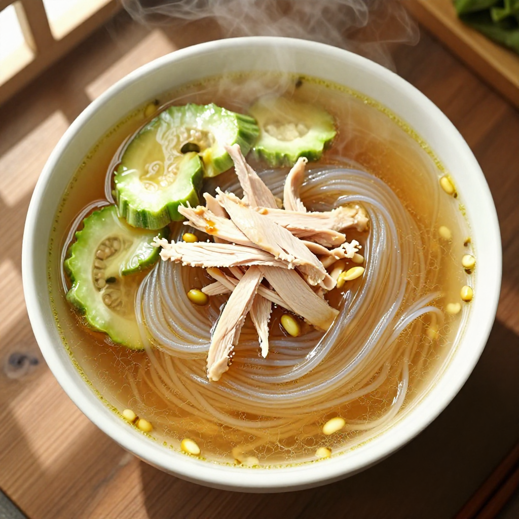 Chicken Soup with Misua and Patola