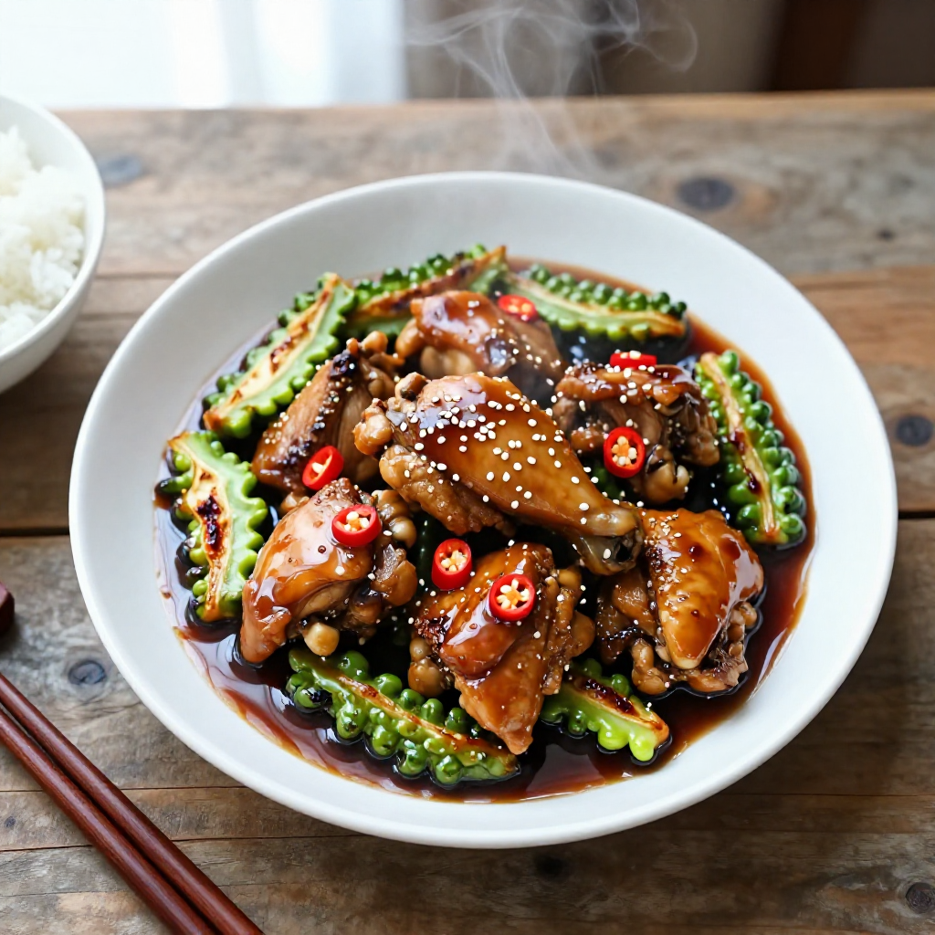 Chicken with Ampalaya in Oyster Sauce