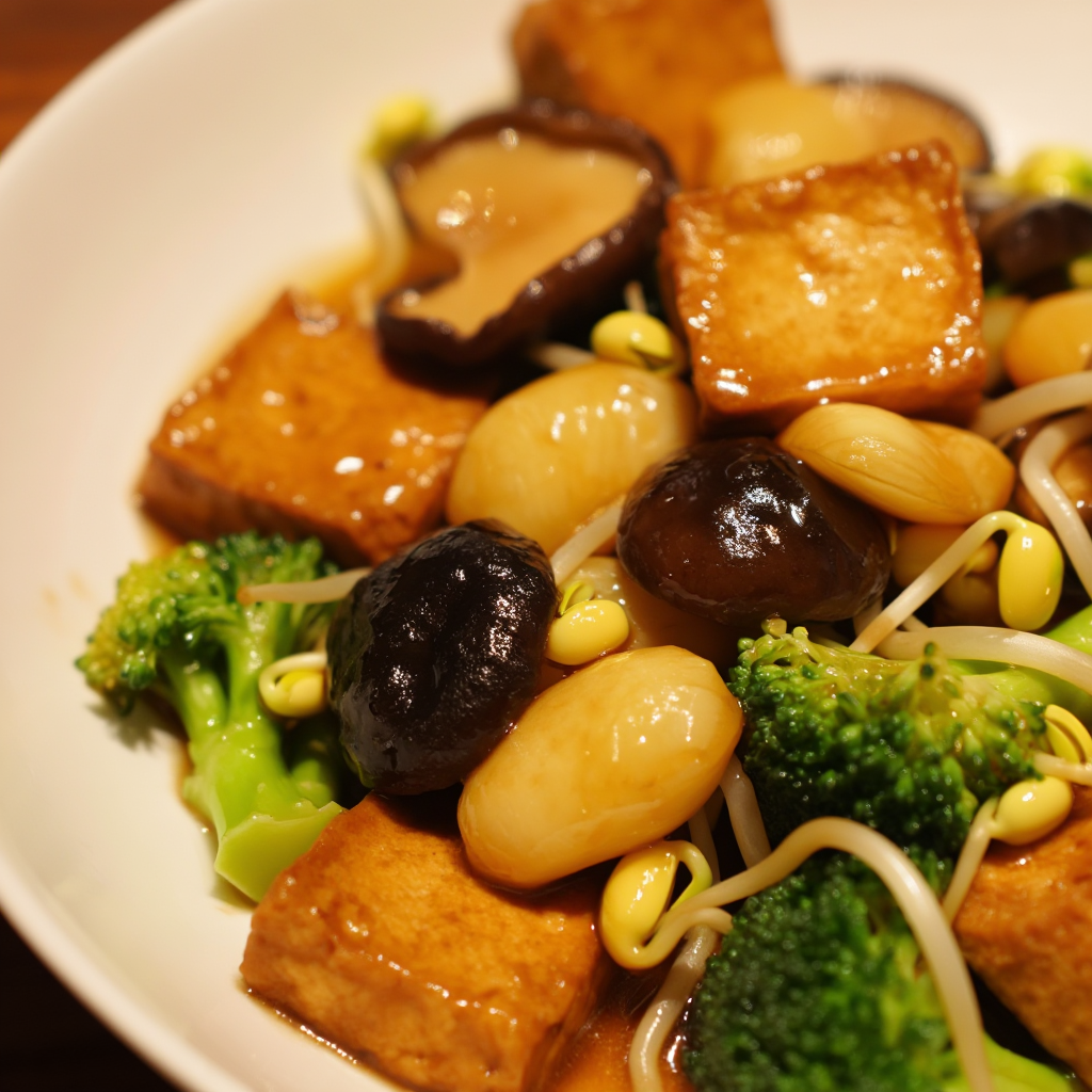 Chop Suey with Tofu and Shiitake Mushrooms