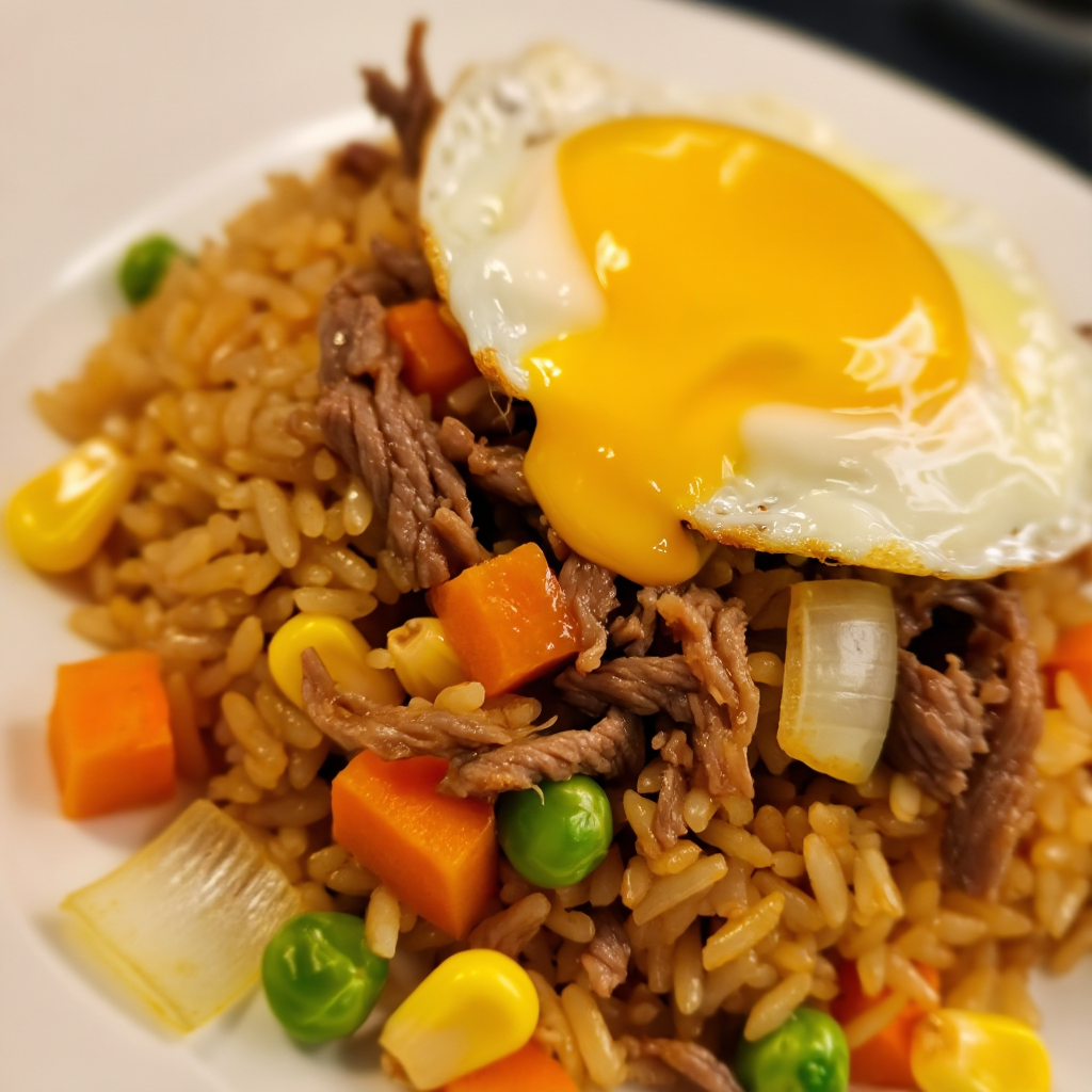 Corned Beef Fried Rice with Egg