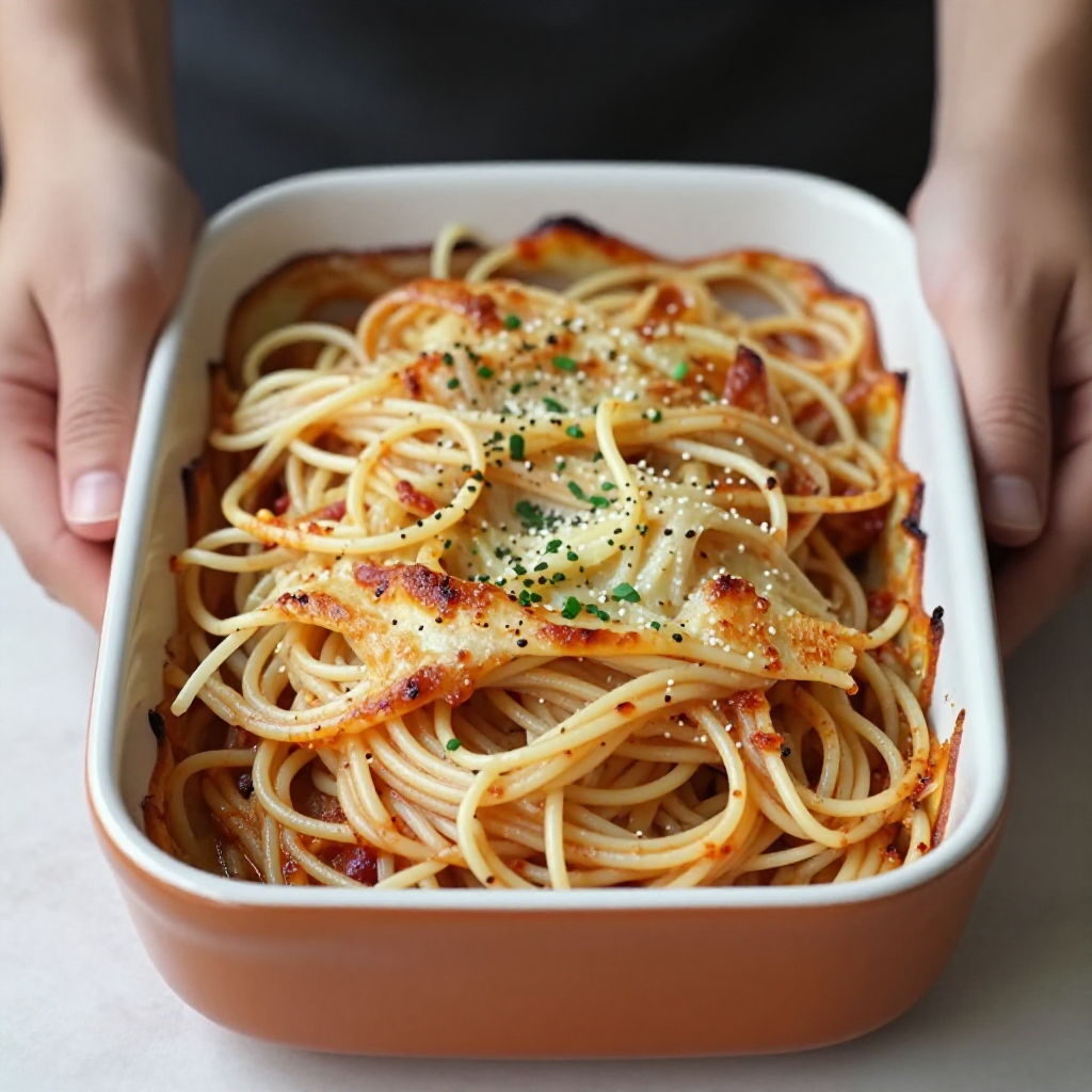Creamy Baked Spaghetti