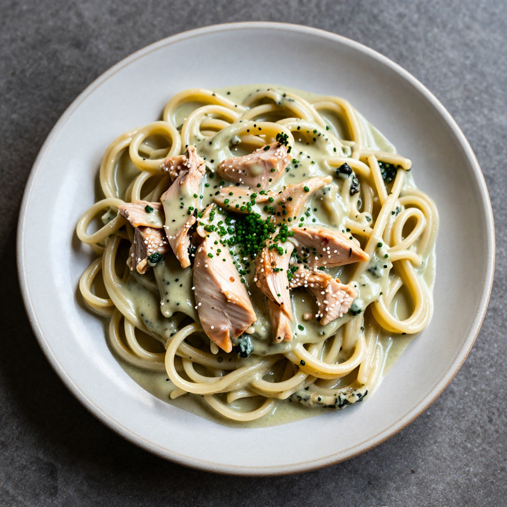 Creamy Chicken Pesto Pasta