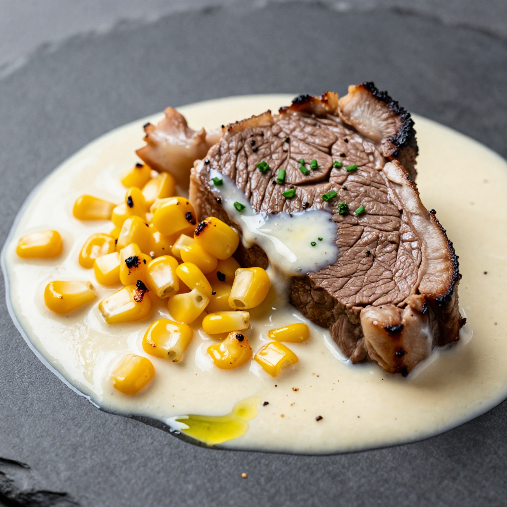 Creamy Lengua with Corn