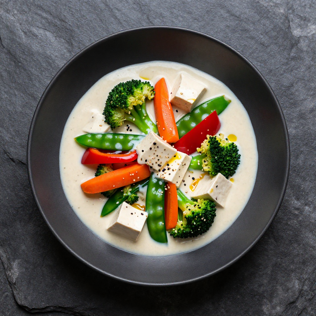 Creamy Tofu with Mixed Vegetables