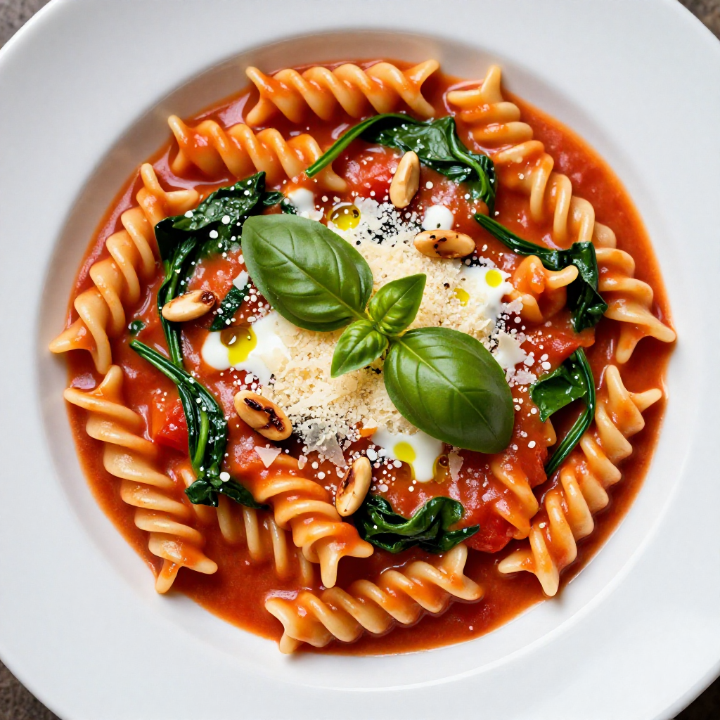 Creamy Tomato and Spinach Pasta
