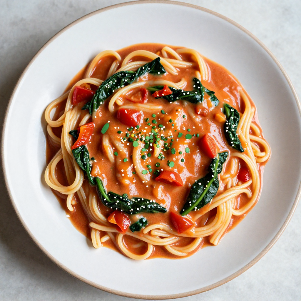 Creamy Tomato Spinach Pasta