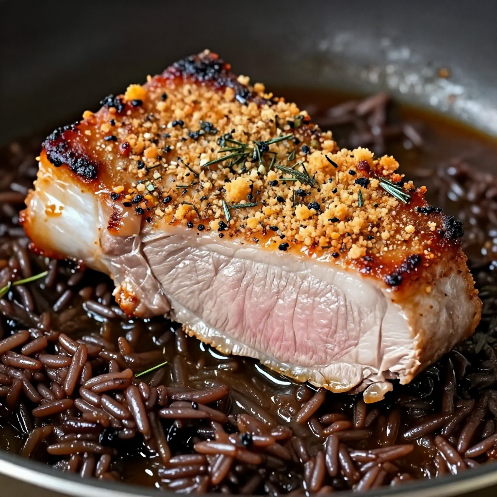 Crusted Pork Chop with Adobo Rice