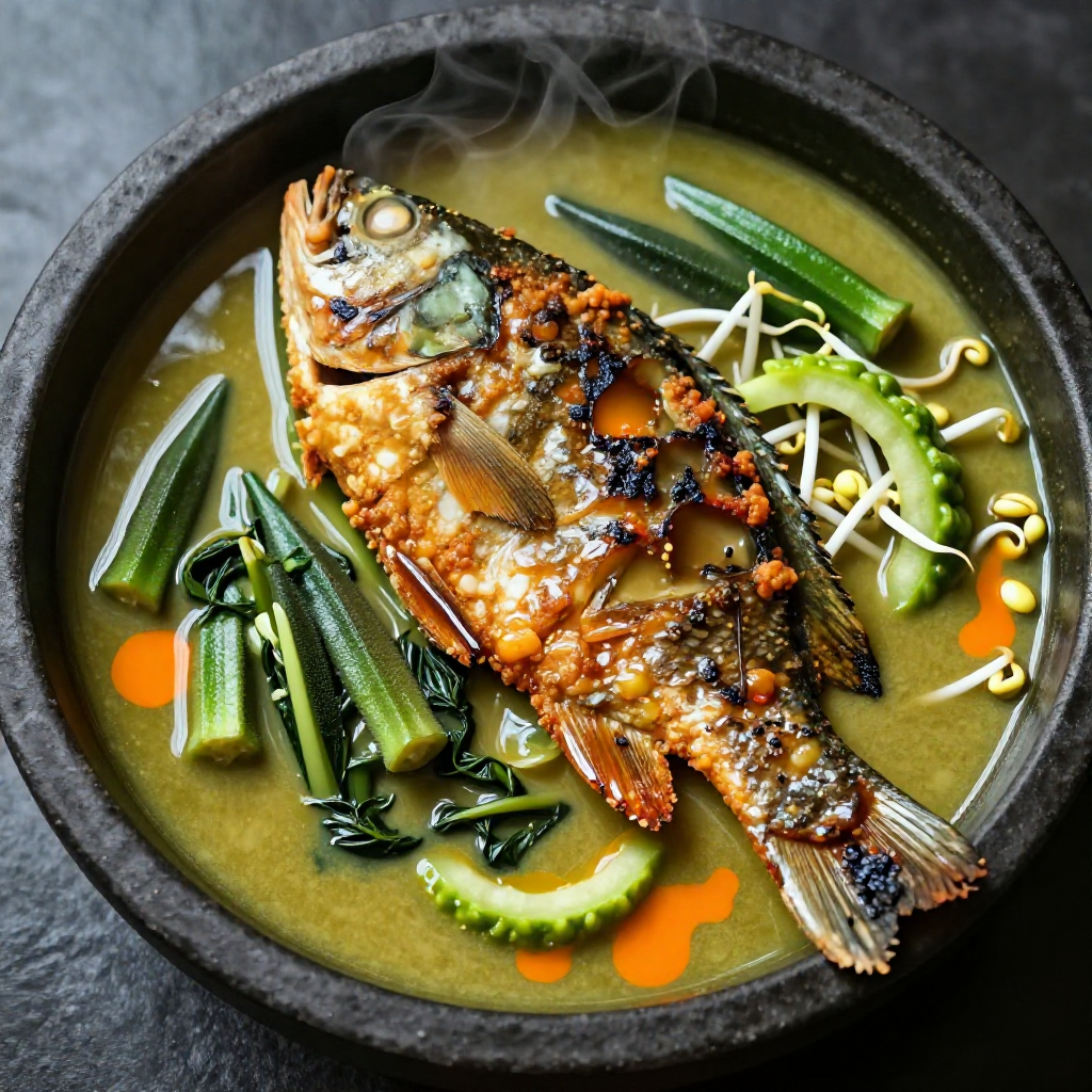 Dinengdeng with Fried Fish