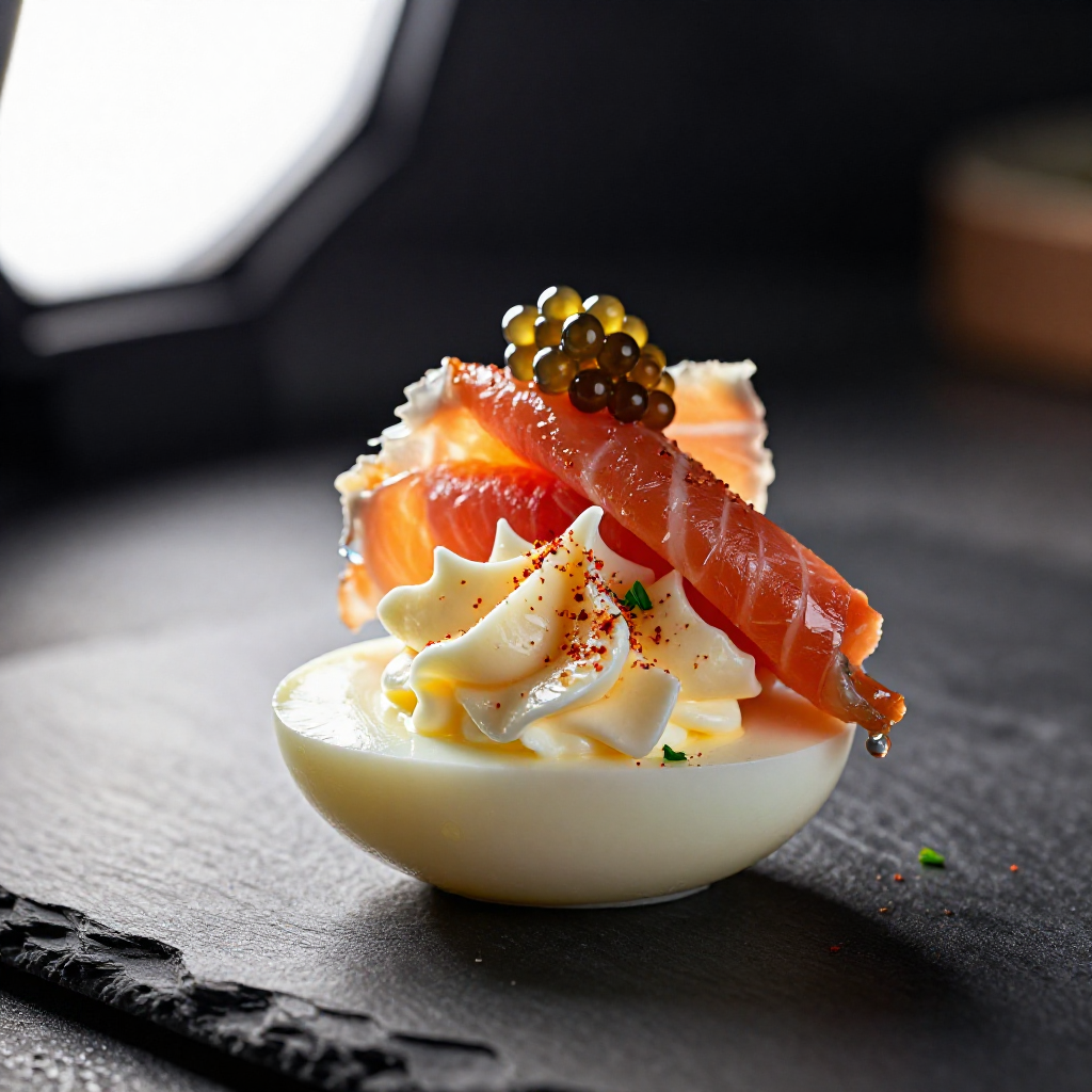 Deviled Egg with Salmon