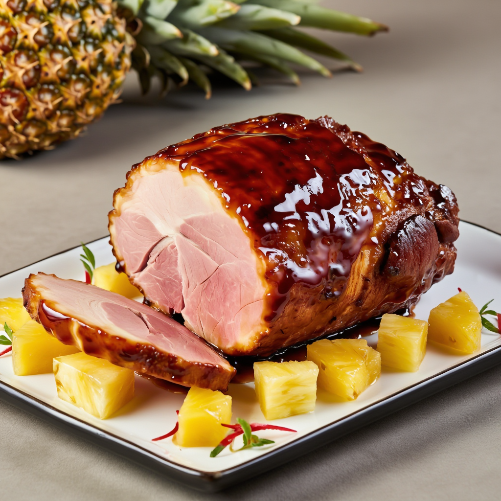 Filipino-style Pineapple Glazed Ham
