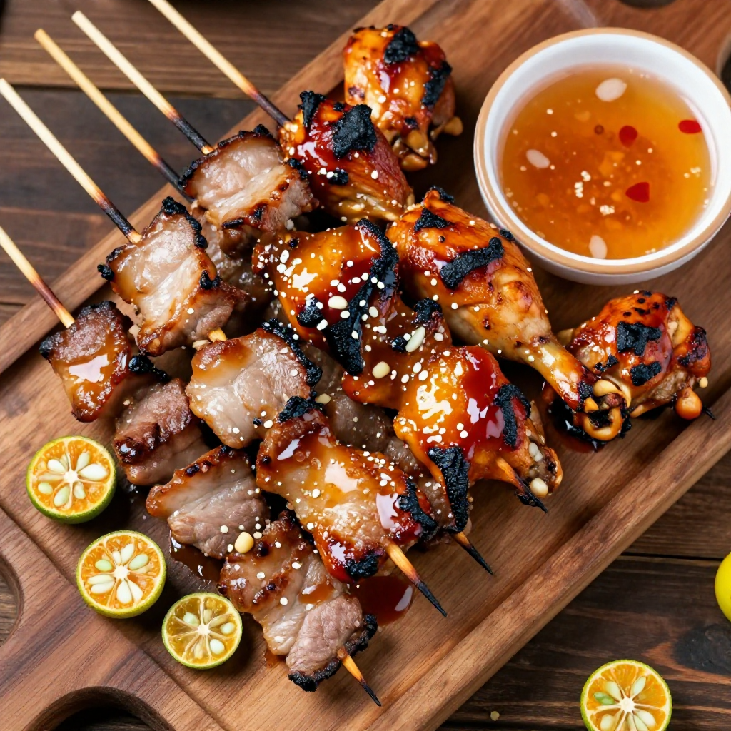 Filipino Style Pork and Chicken Barbecue
