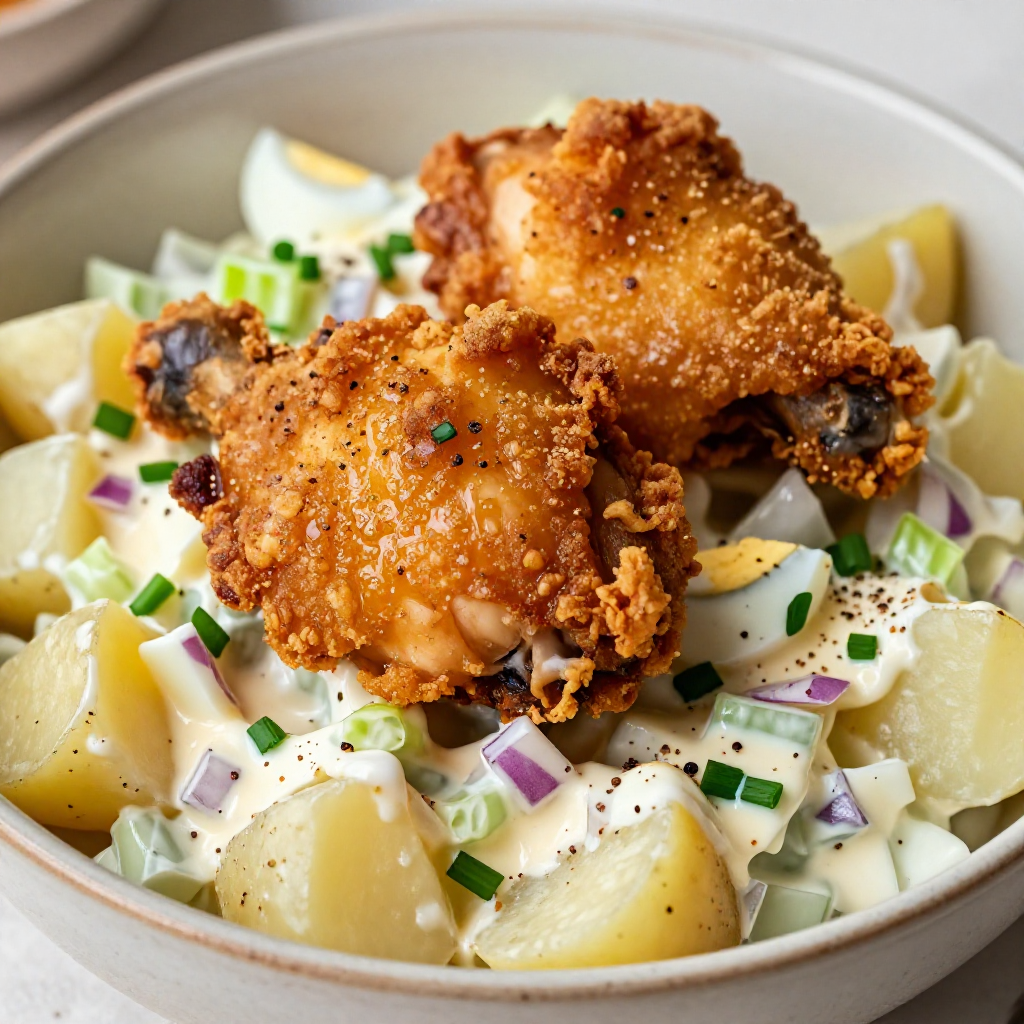 Fried Chicken Potato Salad