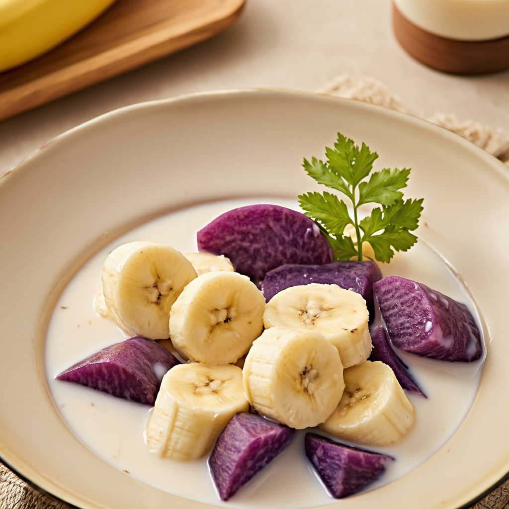 Ginataan na Saging at Ube