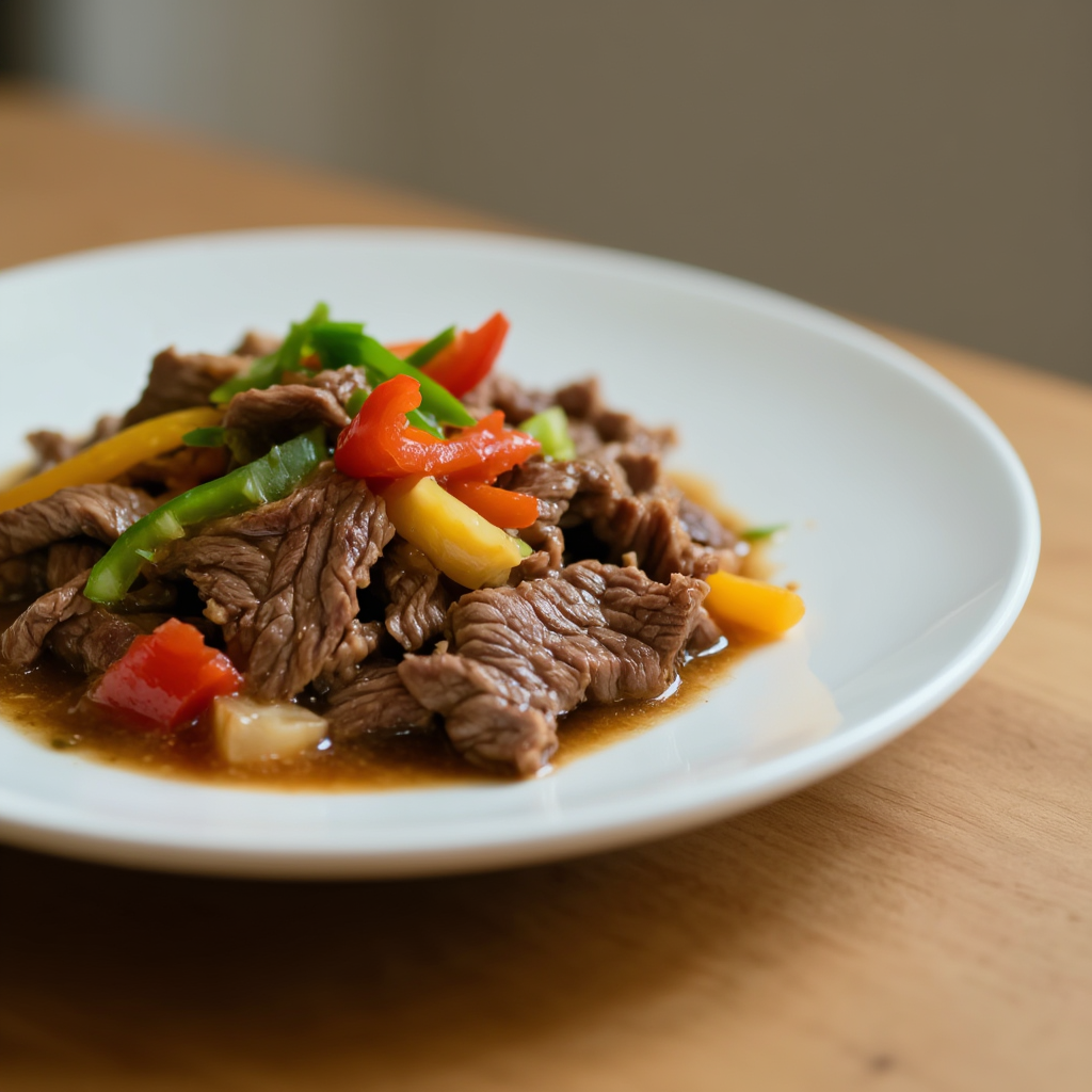Ginataang Baka – Beef in Coconut Milk with Green Beans and Spinach