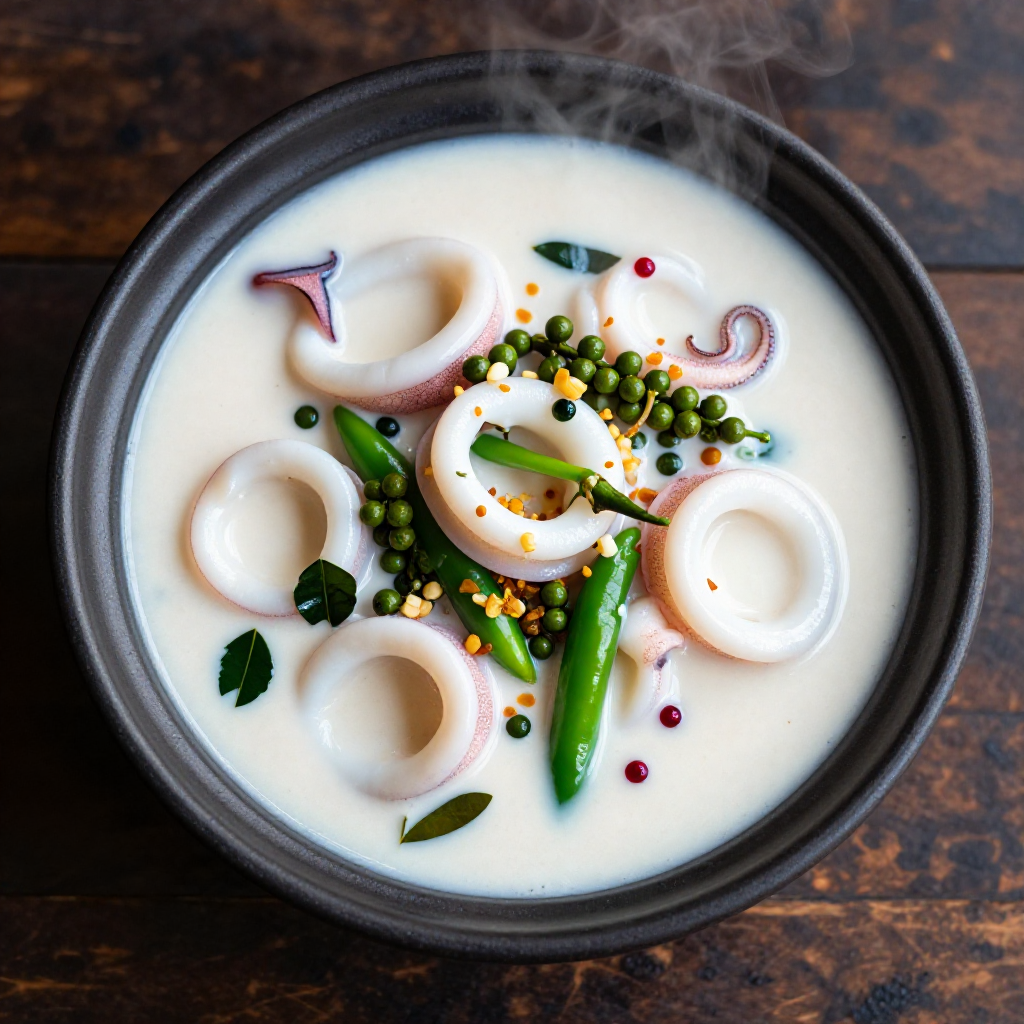 Ginataang Pusit  (squid in coconut milk)
