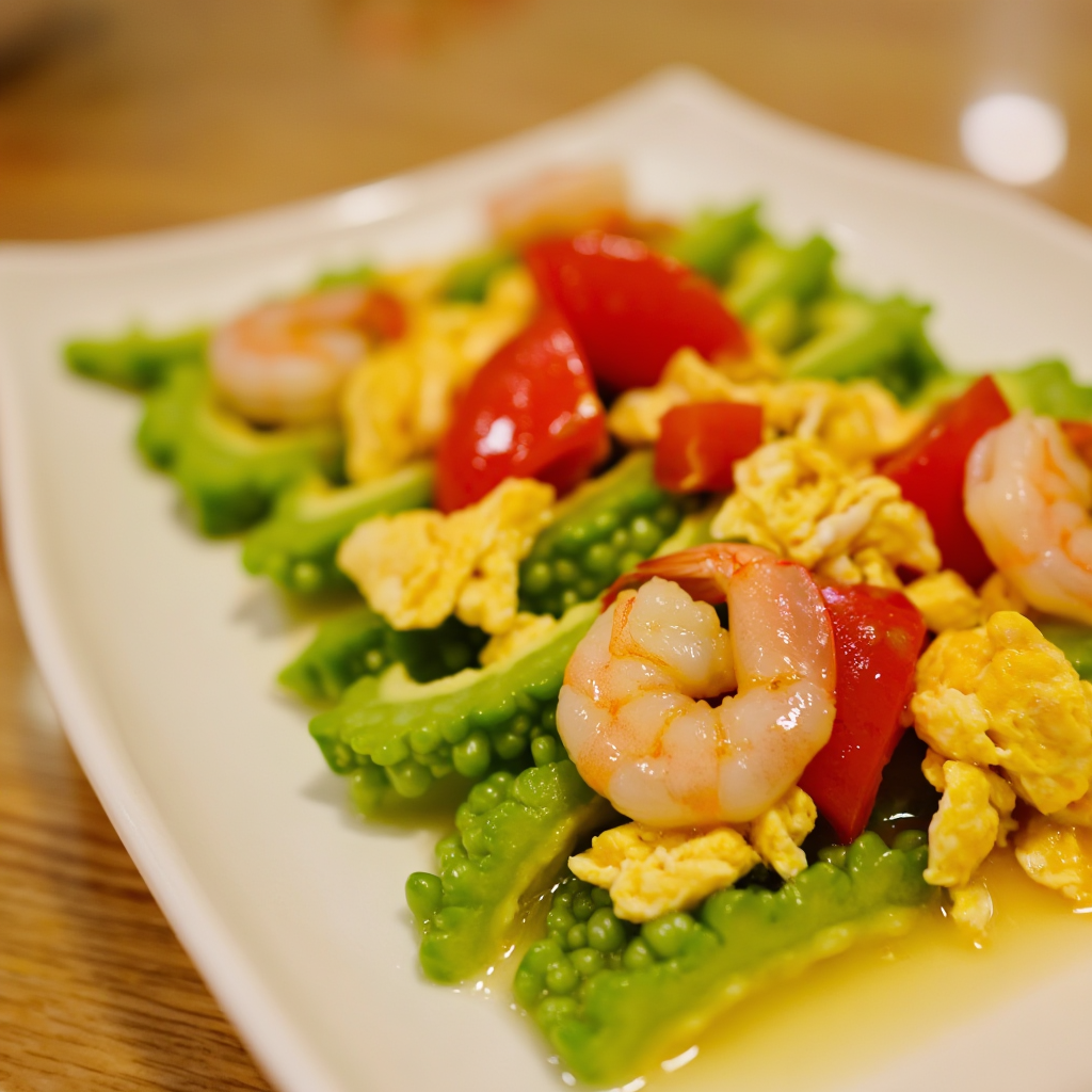 Ginisang Ampalaya at Hipon