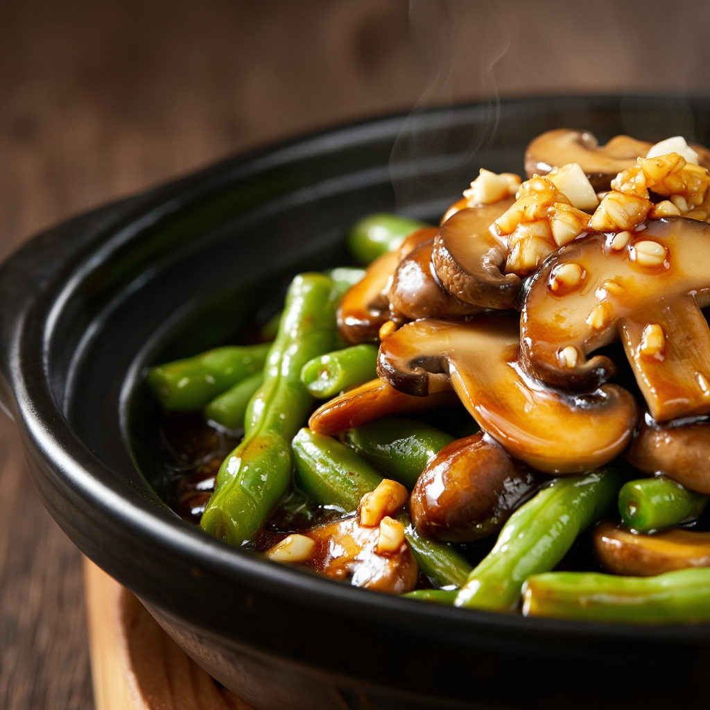 Green Bean Mushroom Stir-fry