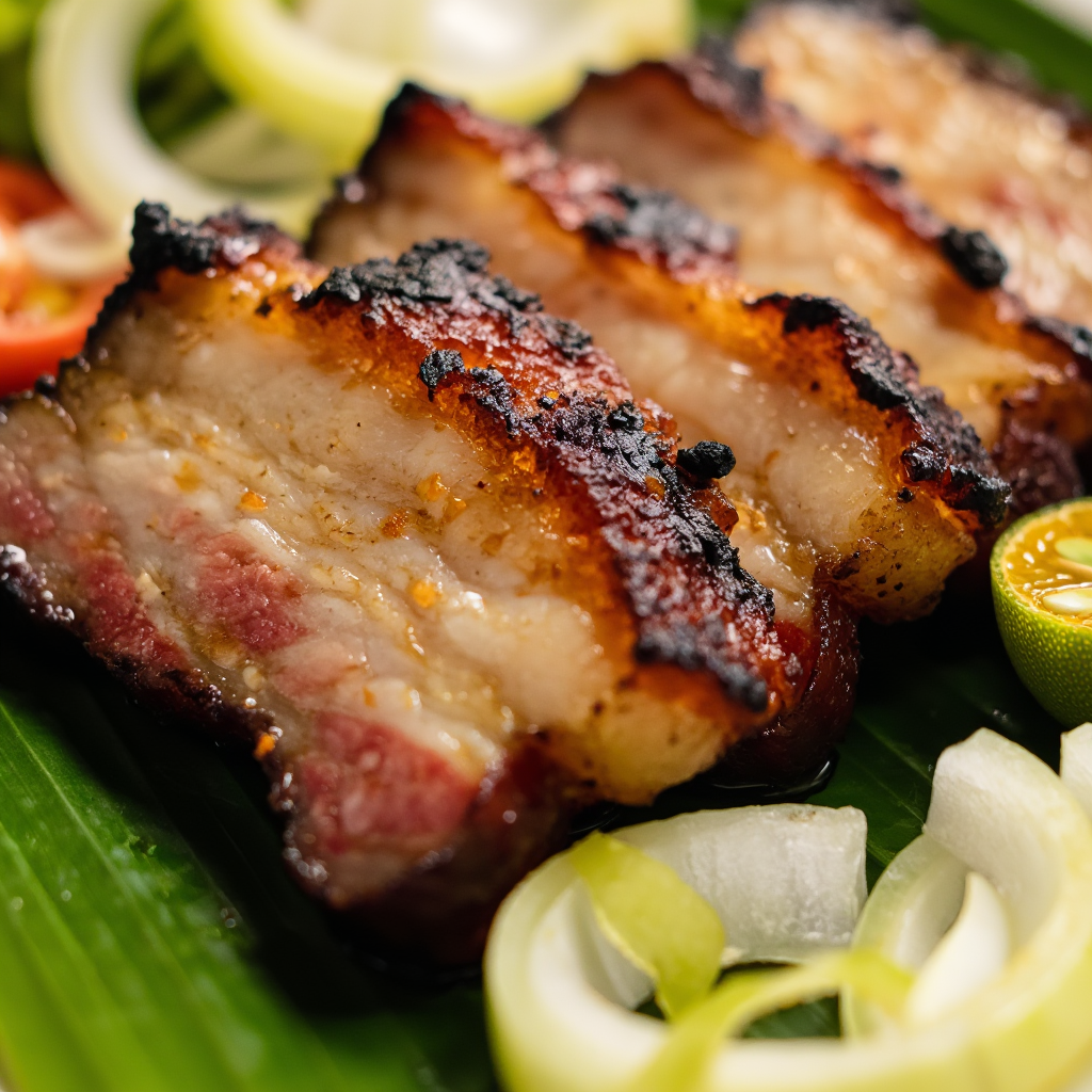 Grilled Pork Belly with Garlic Fried Rice and Fried Egg - Liempo Sinangag Itlog