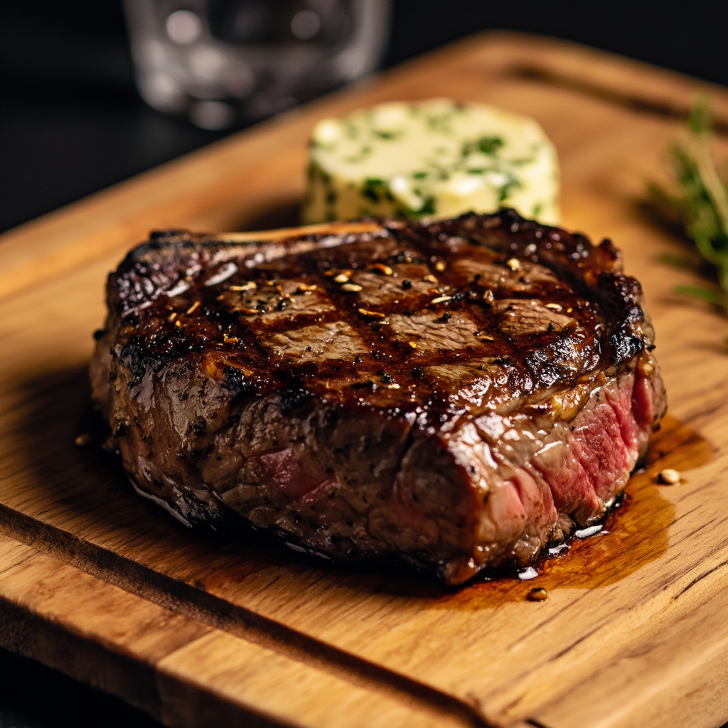 Grilled Rib Eye Steak with Arroz Amarillo