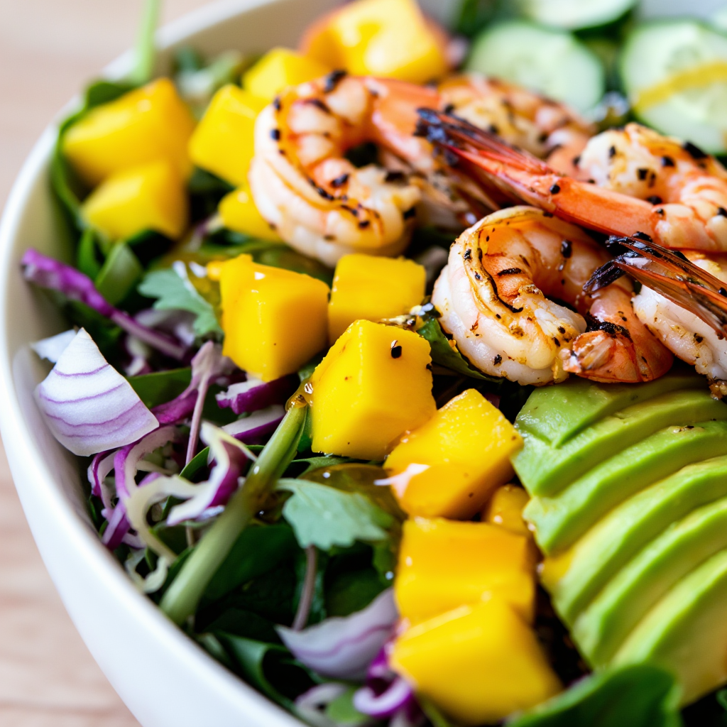 Grilled Shrimp Mango Avocado Salad