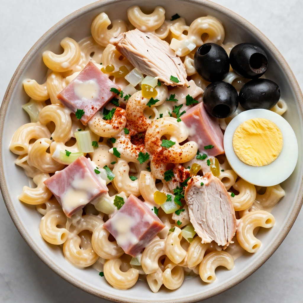 Ham and Chicken Macaroni Salad