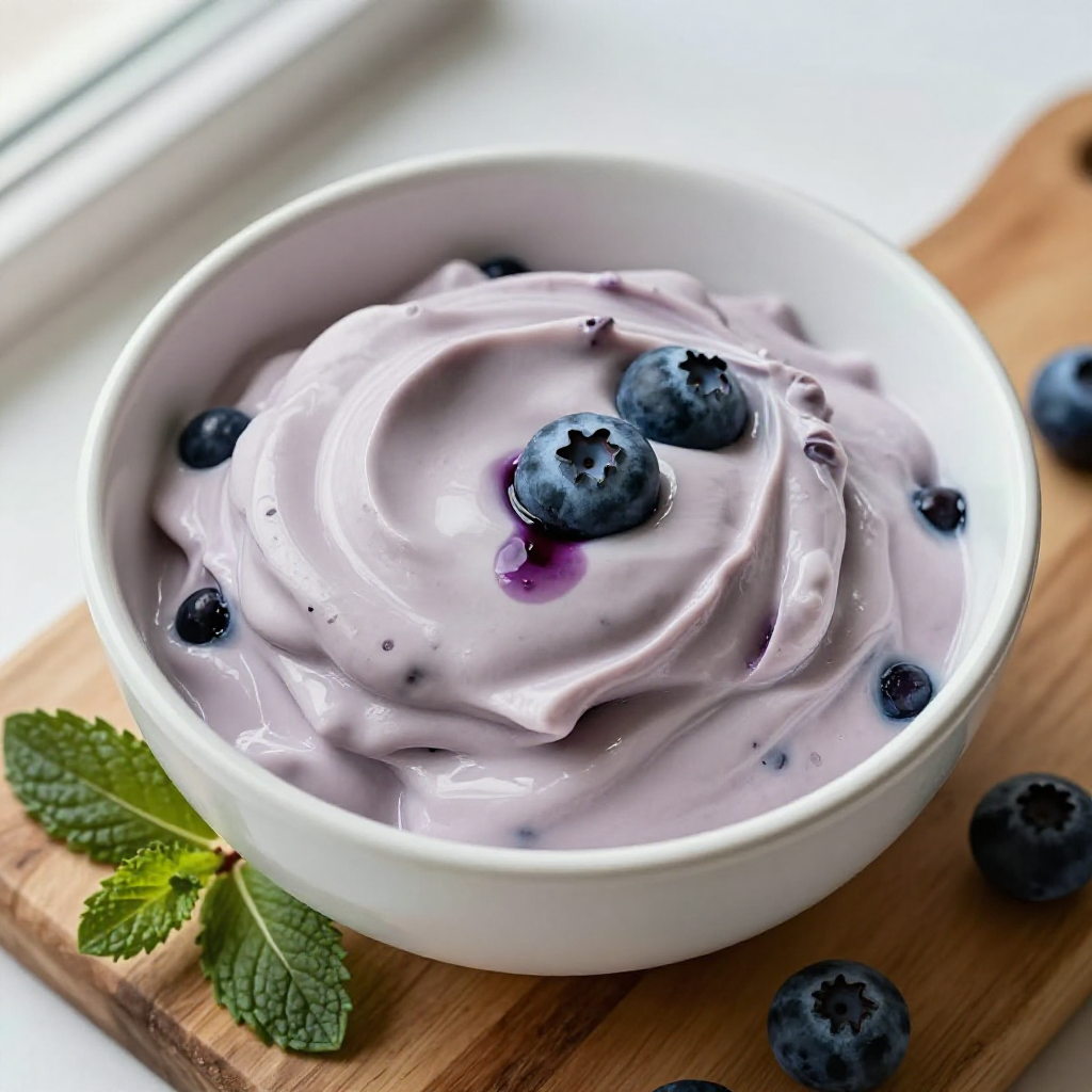 Healthy Frozen Blueberry Yogurt