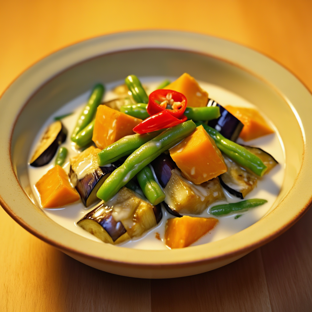 Healthy Ginataang Gulay with Tofu and Shrimp