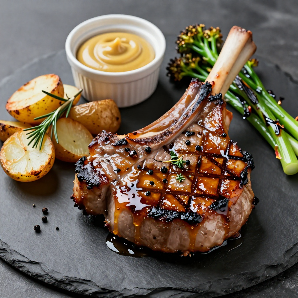 Grilled Dijon Pork Chops