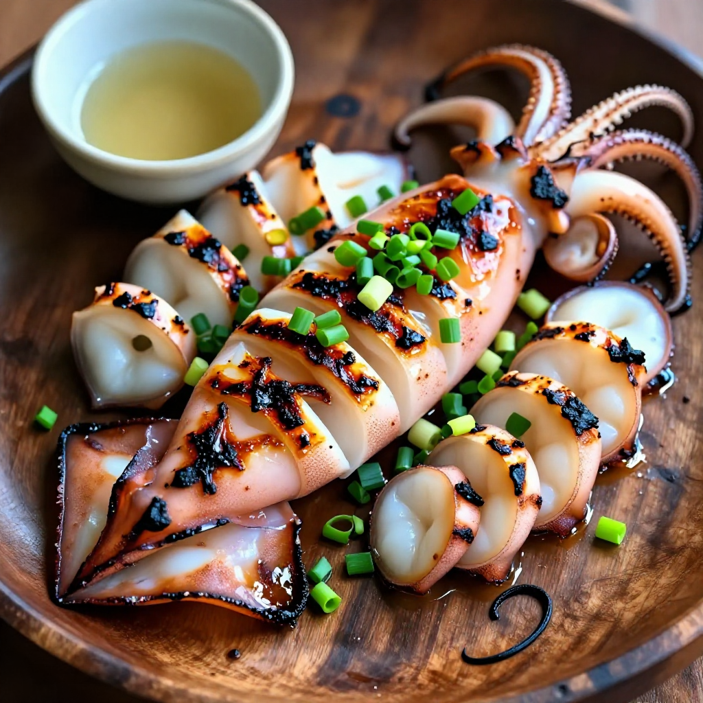Inihaw na Pusit with Scallion