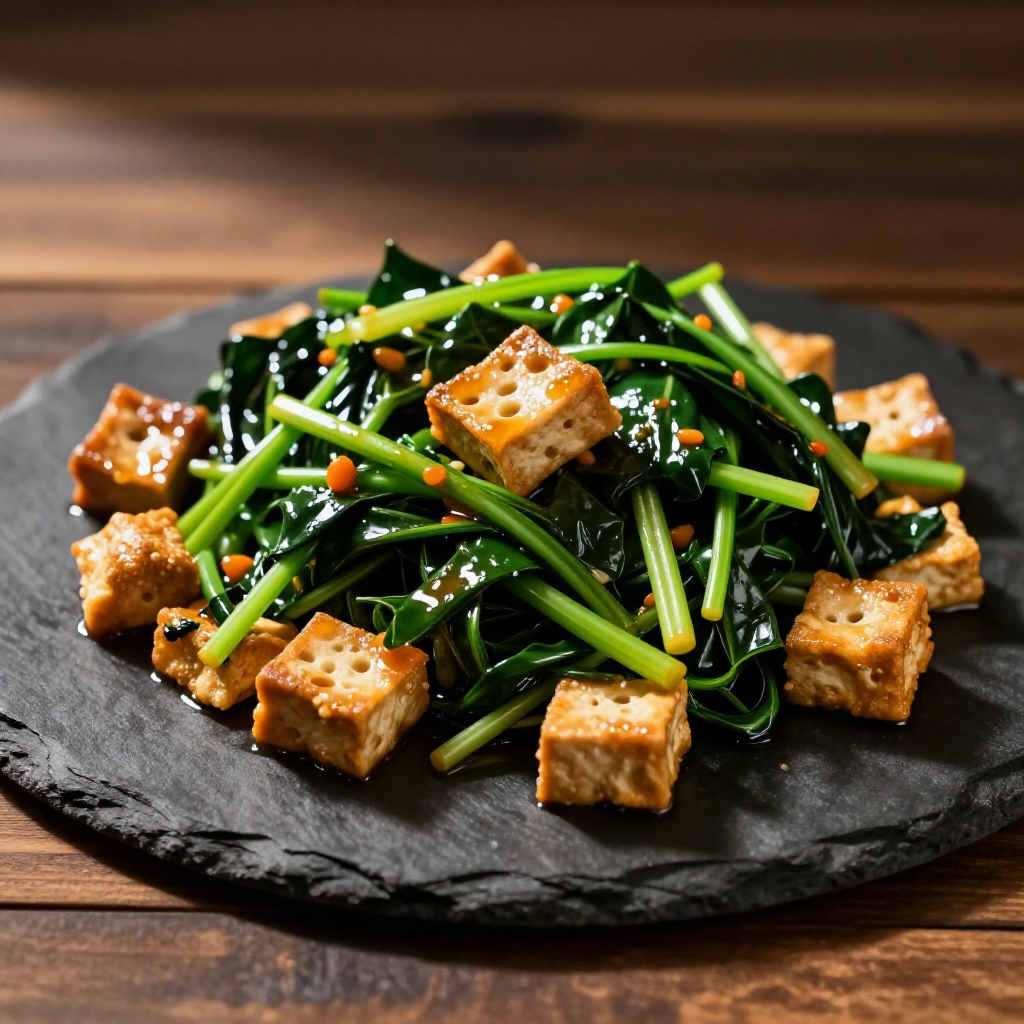 Kangkong and Tofu Stir Fry
