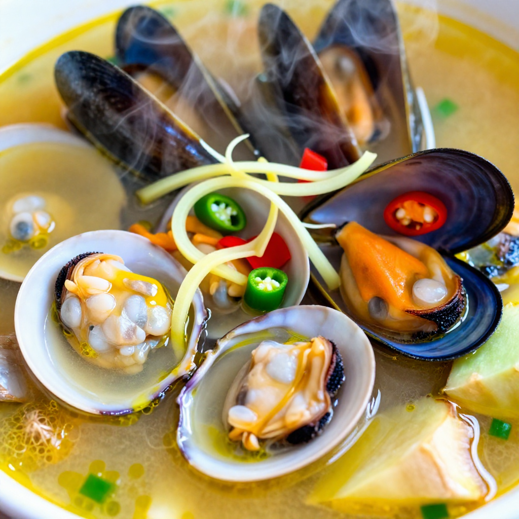 Manila Clam and Mussel Tinola
